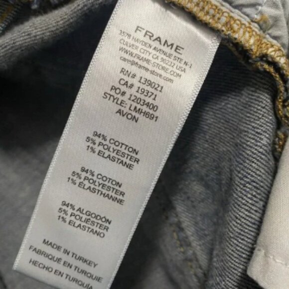 Frame Jeans Mens 36 Blue L Homme Slim Straight Dark Wash Cotton Stretch Denim - Picture 4 of 4